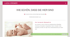 Desktop Screenshot of lucia-cremer.de